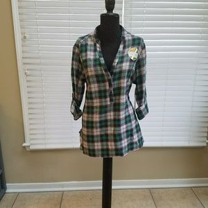 NWT flannel tunic top